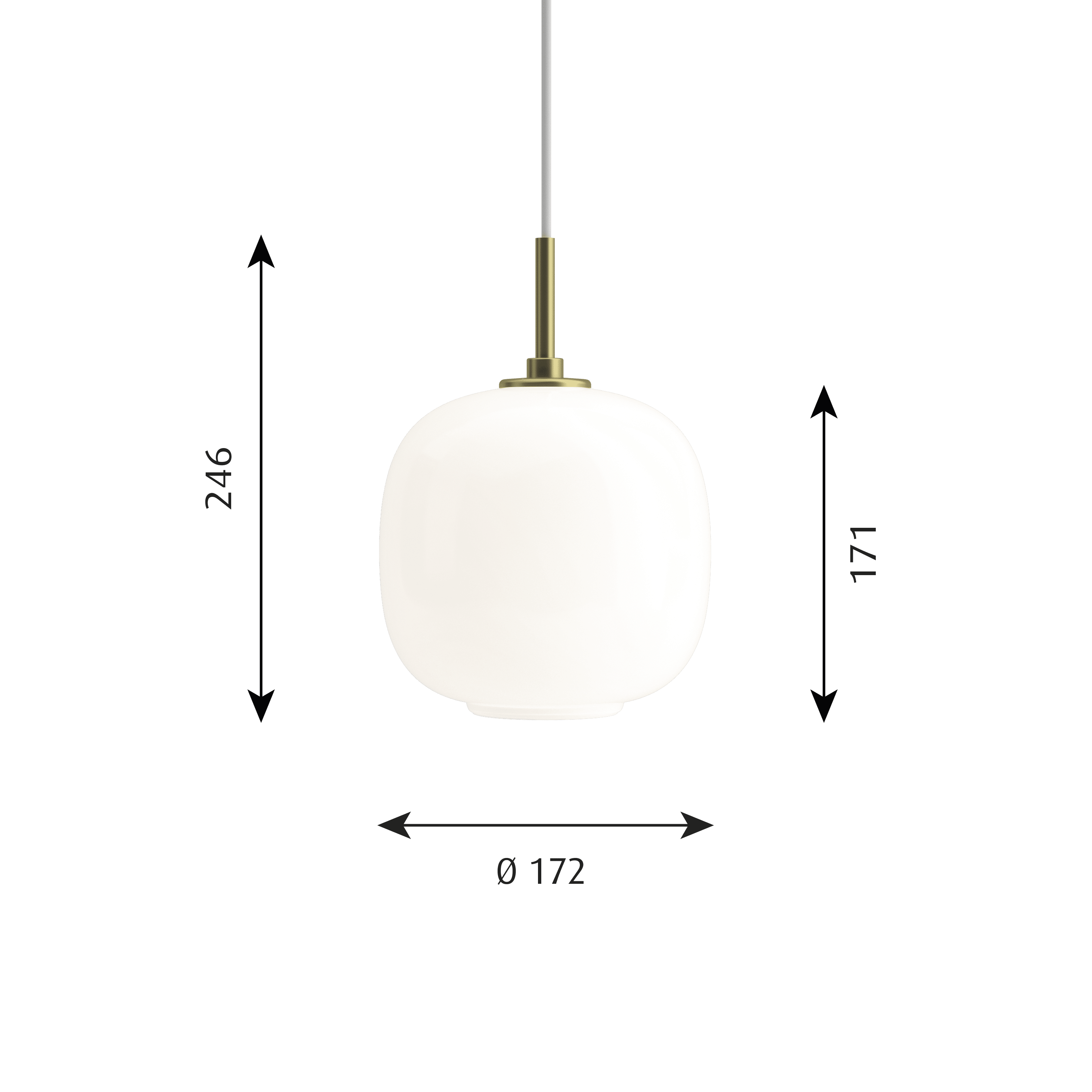 Louis Poulsen VL 45 Radiohus 175 – Pendant Ø17.5 x H24.6 cm